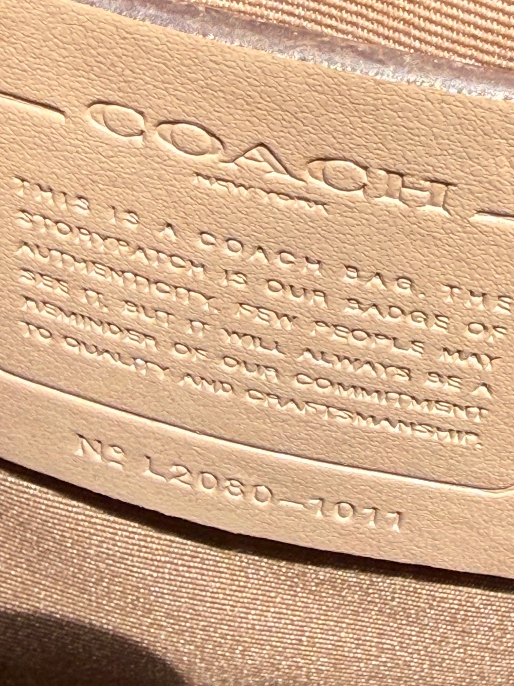 COACH Small Town Bucket Bag Leather Coral Pink 1011 - Picture 12 of 13